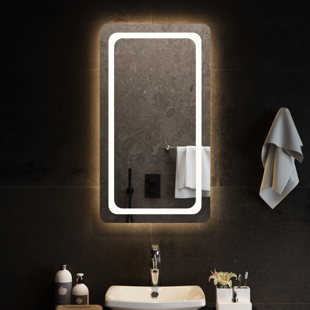 vidaXL LED-Badspiegel 50x90 cm