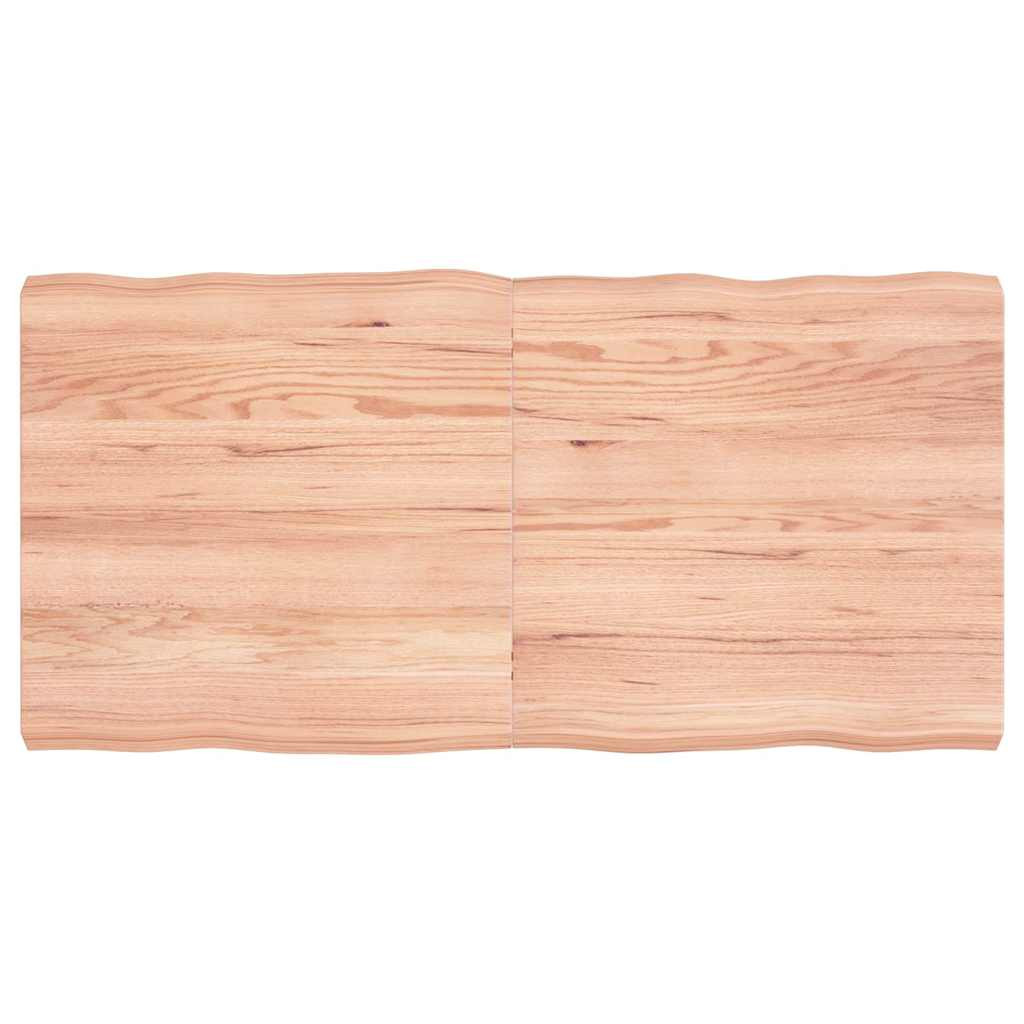 vidaXL Tischplatte 120x60x(2-6) cm Massivholz Behandelt Baumkante