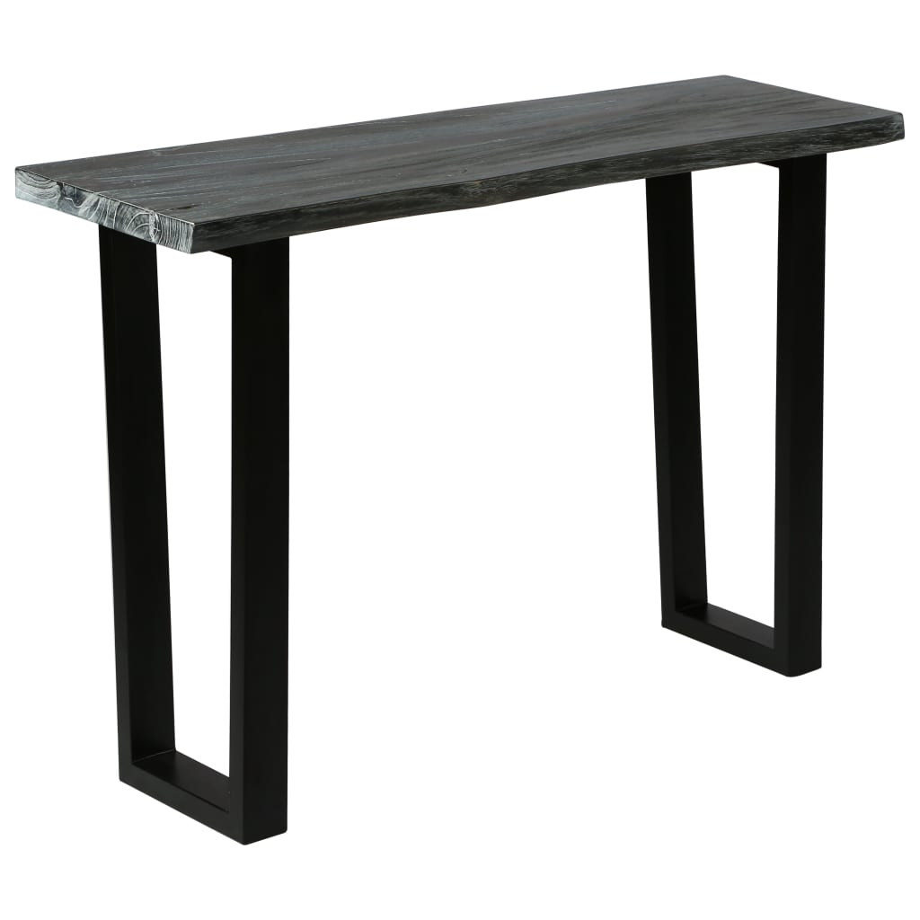 vidaXL Konsolentisch Mindi-Holz Massiv 110 x 35 x 75 cm Grau