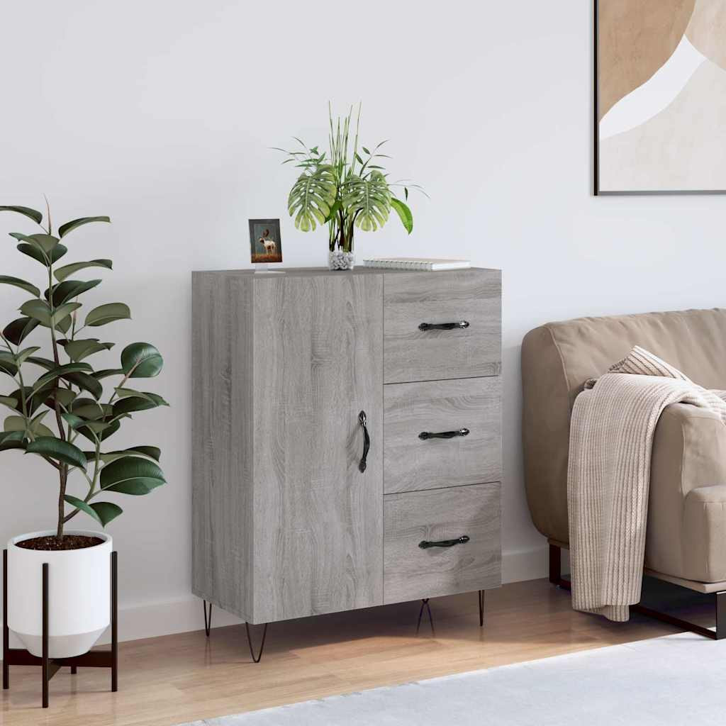 vidaXL Sideboard Grau Sonoma 69,5x34x90 cm Holzwerkstoff