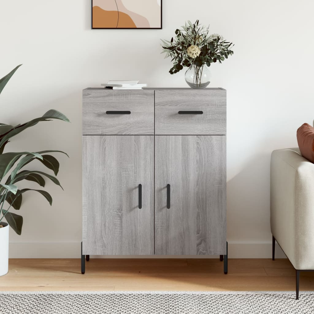 vidaXL Sideboard Grau Sonoma 69,5x34x90 cm Holzwerkstoff