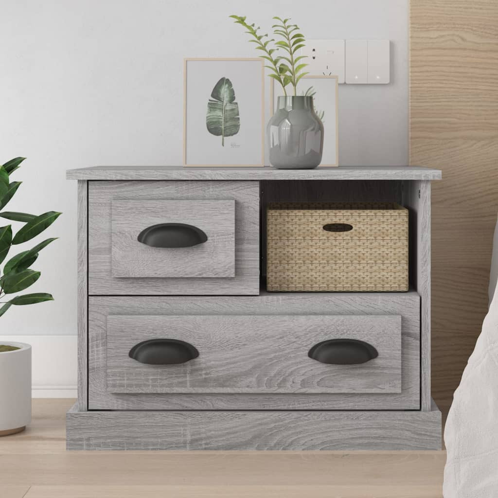 vidaXL Nachttisch Grau Sonoma 60x39x45 cm
