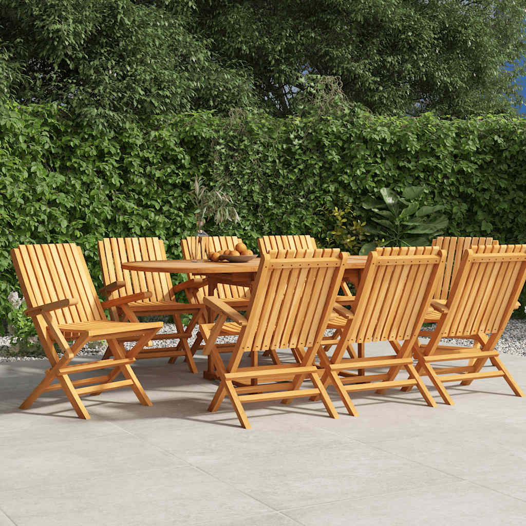 vidaXL Gartenstühle 8 Stk. Klappbar 61x67x90 cm Massivholz Teak