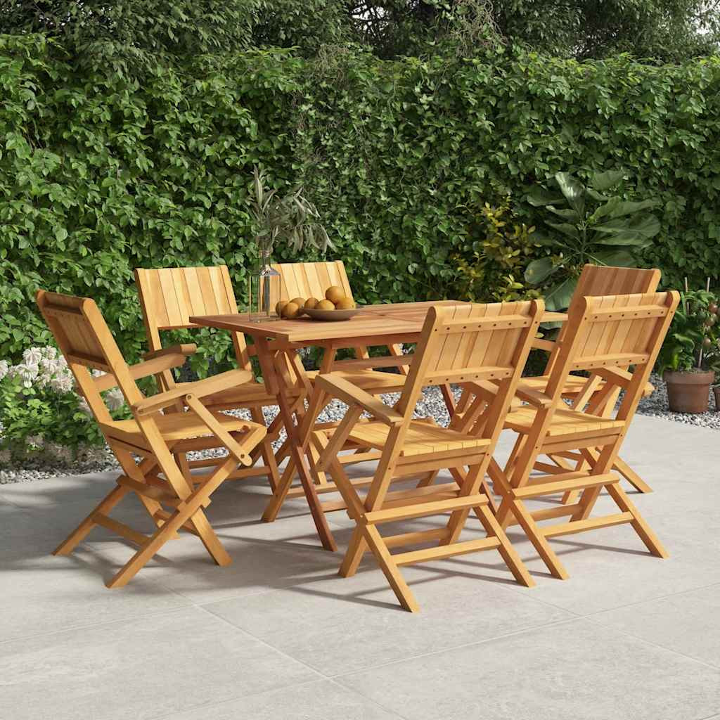 vidaXL Gartenstühle 6 Stk. Klappbar 55x61x90 cm Massivholz Teak