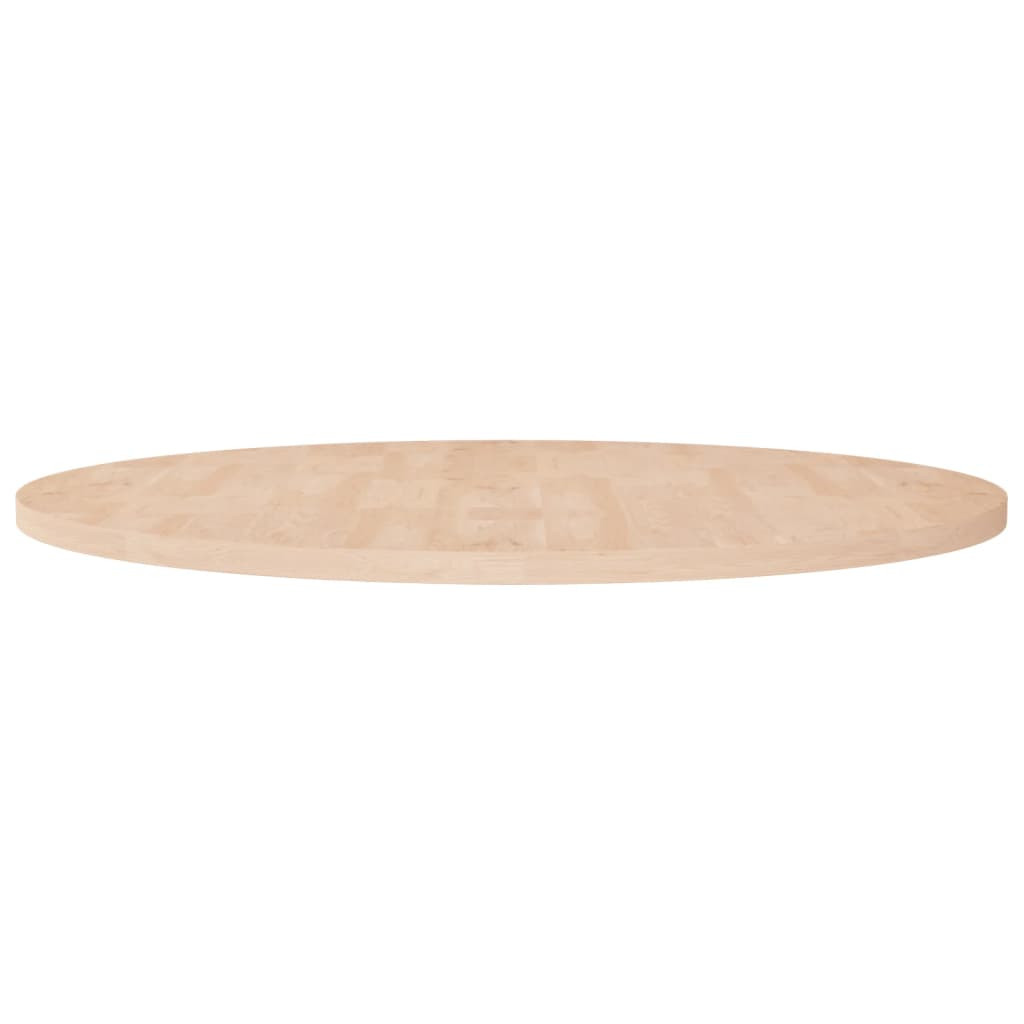 vidaXL Runde Tischplatte Ø90x2,5 cm Unbehandeltes Massivholz Eiche