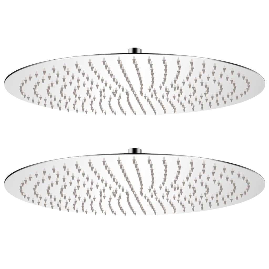 vidaXL Regenduschköpfe 2 Stk. Edelstahl Ø 50 cm