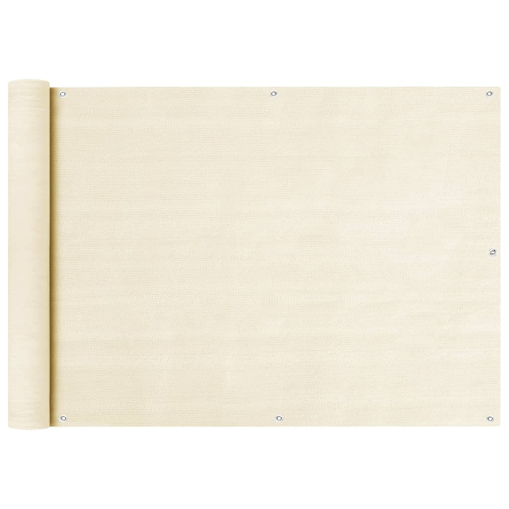 vidaXL Balkon Sichtschutz Creme 75x300 cm HDPE