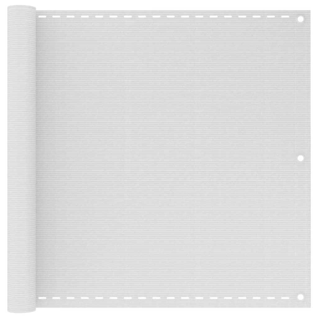 vidaXL Balkonsichtschutz HDPE 90x400 cm weiß