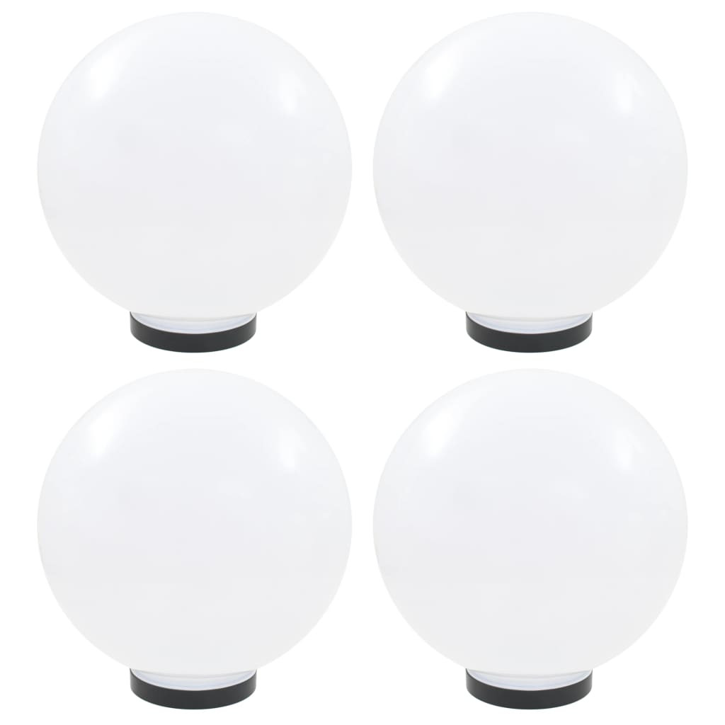 vidaXL LED-Gartenleuchten 4 Stk. Kugelförmig 30 cm PMMA
