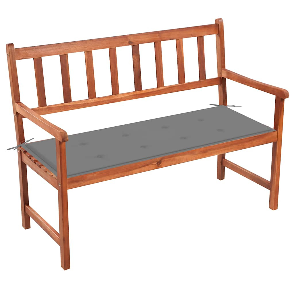vidaXL Gartenbank mit Auflage 120 cm Massivholz Akazie