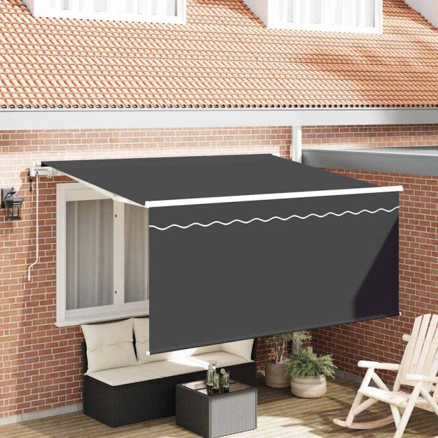 vidaXL Einziehbare Markise Anthrazit 300 x 200 cm