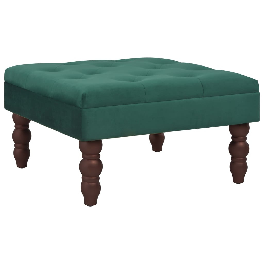 vidaXL Hocker Dunkelgrün 60x60x36 cm Samt