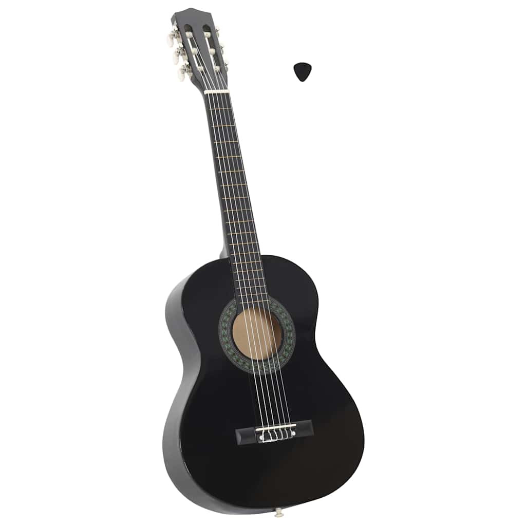 vidaXL Klassikgitarre für Anfänger und Kinder Schwarz 1/2 34"
