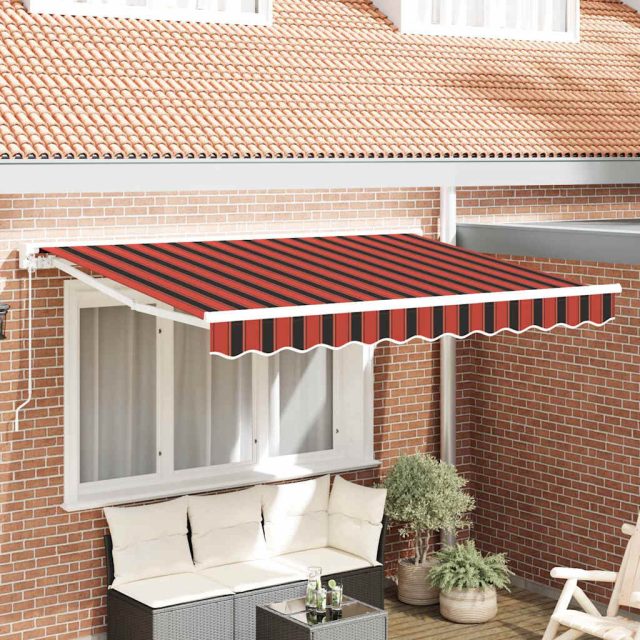 vidaXL Markisenrahmen Orange und Schwarz 300 x 200 cm