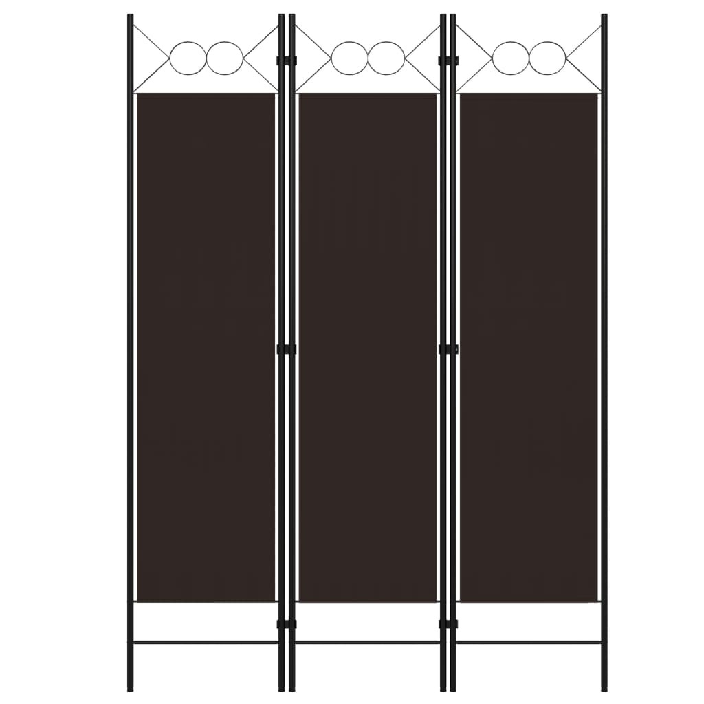 vidaXL 3-tlg. Raumteiler Braun 120 x 180 cm