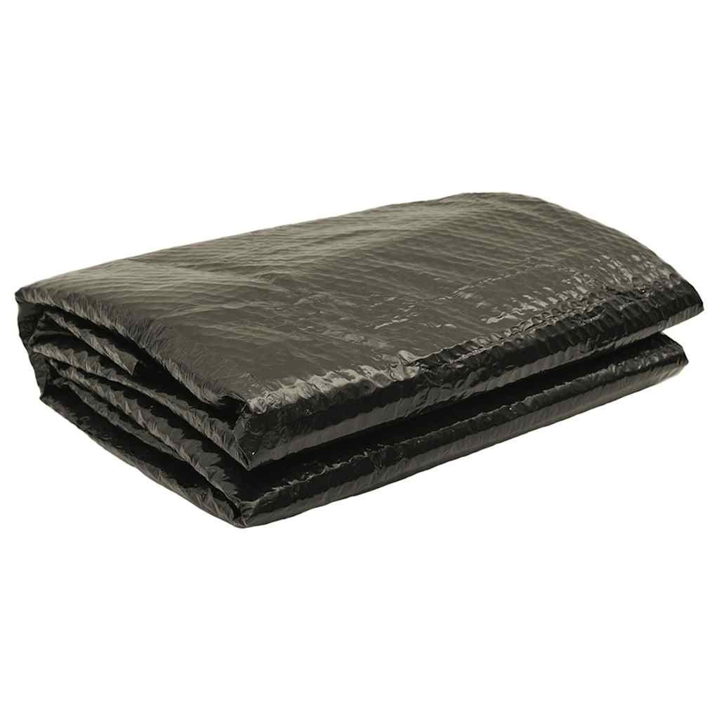 vidaXL Poolabdeckung Schwarz 488 cm PE