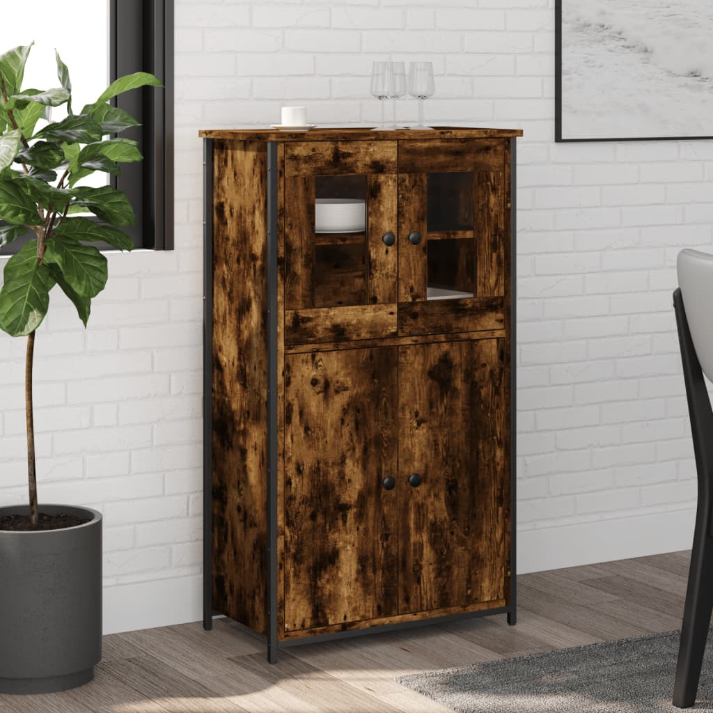 vidaXL Highboard Räuchereiche 62x32x106,5 cm Holzwerkstoff