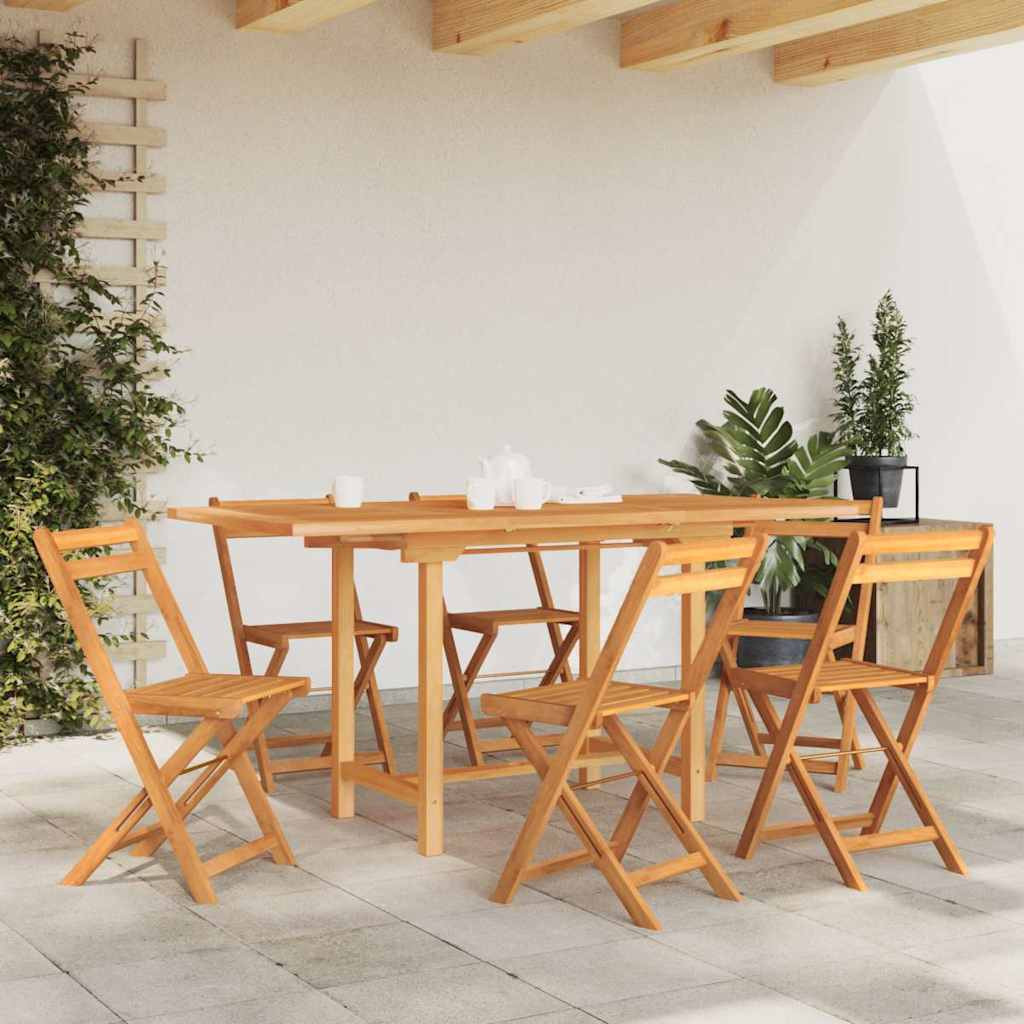 vidaXL Gartentisch Ausziehbar 110-160x80x75 cm Massivholz Teak