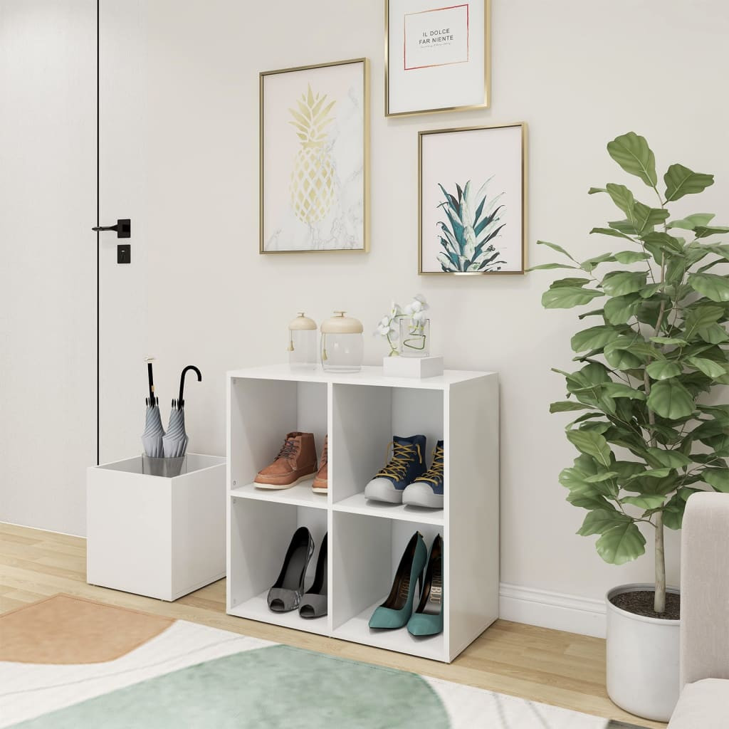 vidaXL Flur-Schuhschrank Weiß 105x35,5x70 cm Holzwerkstoff