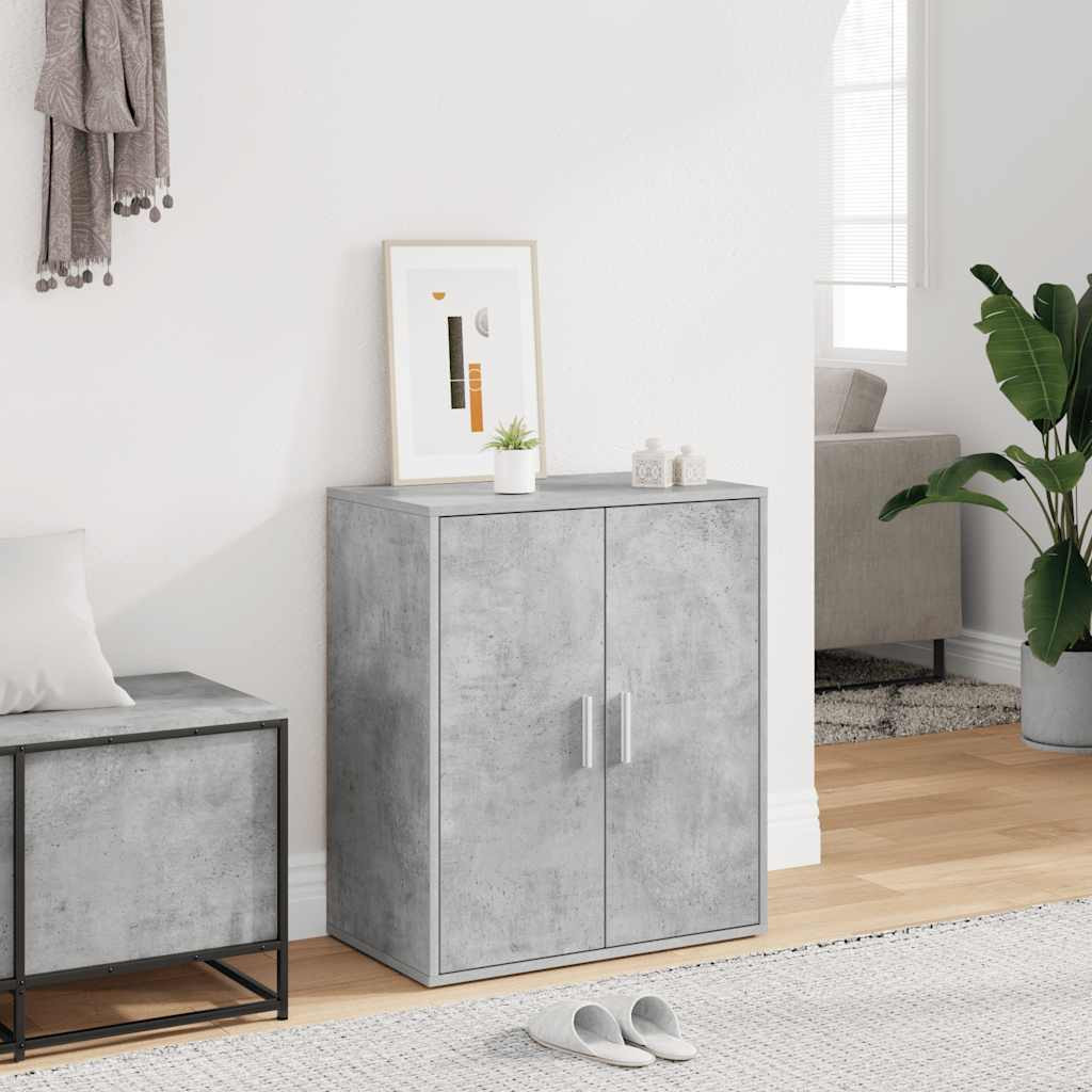 vidaXL Schuhschrank Betongrau 60x35x70 cm Holzwerkstoff
