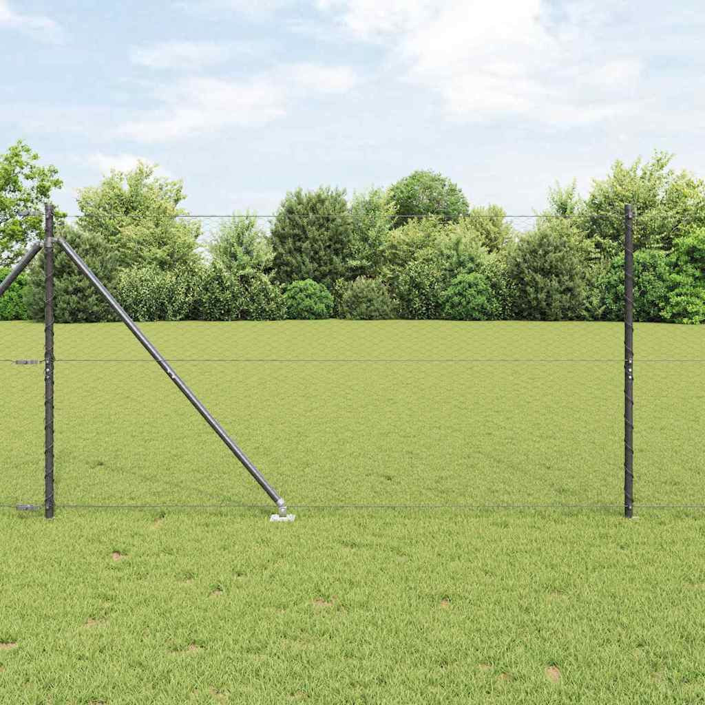 vidaXL Sechseckzaun mit Pfosten 50 x 1,4 m PVC-beschichteter Stahl
