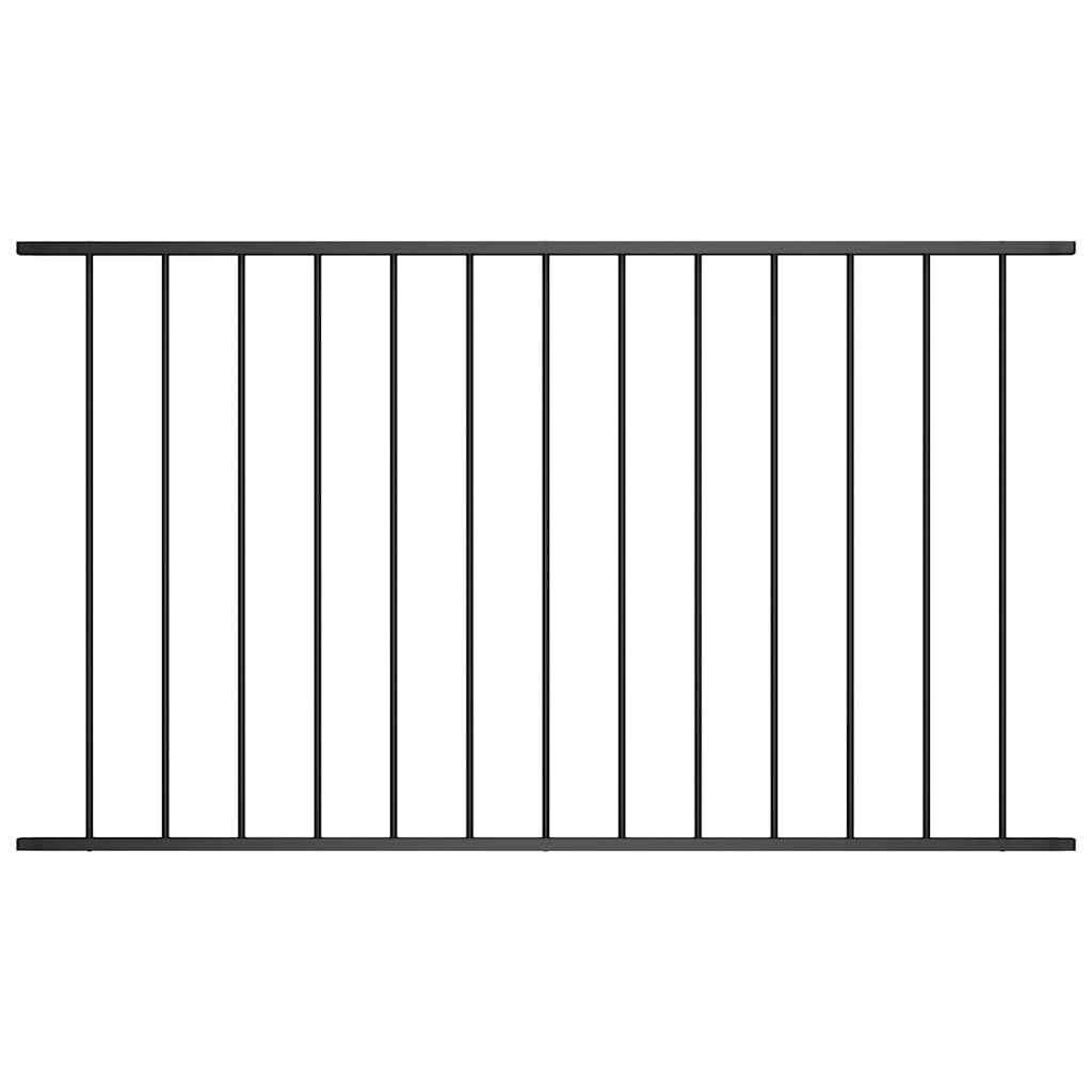 vidaXL Zaunelement Woerden Pulverbeschichteter Stahl 163x117 cm Schwarz