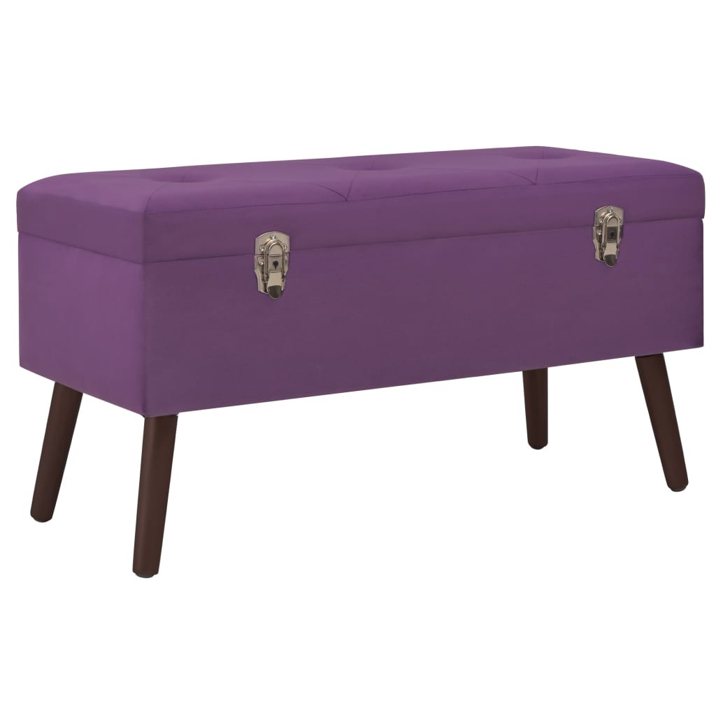 vidaXL Bank mit Staufach Lila 80 cm Samt