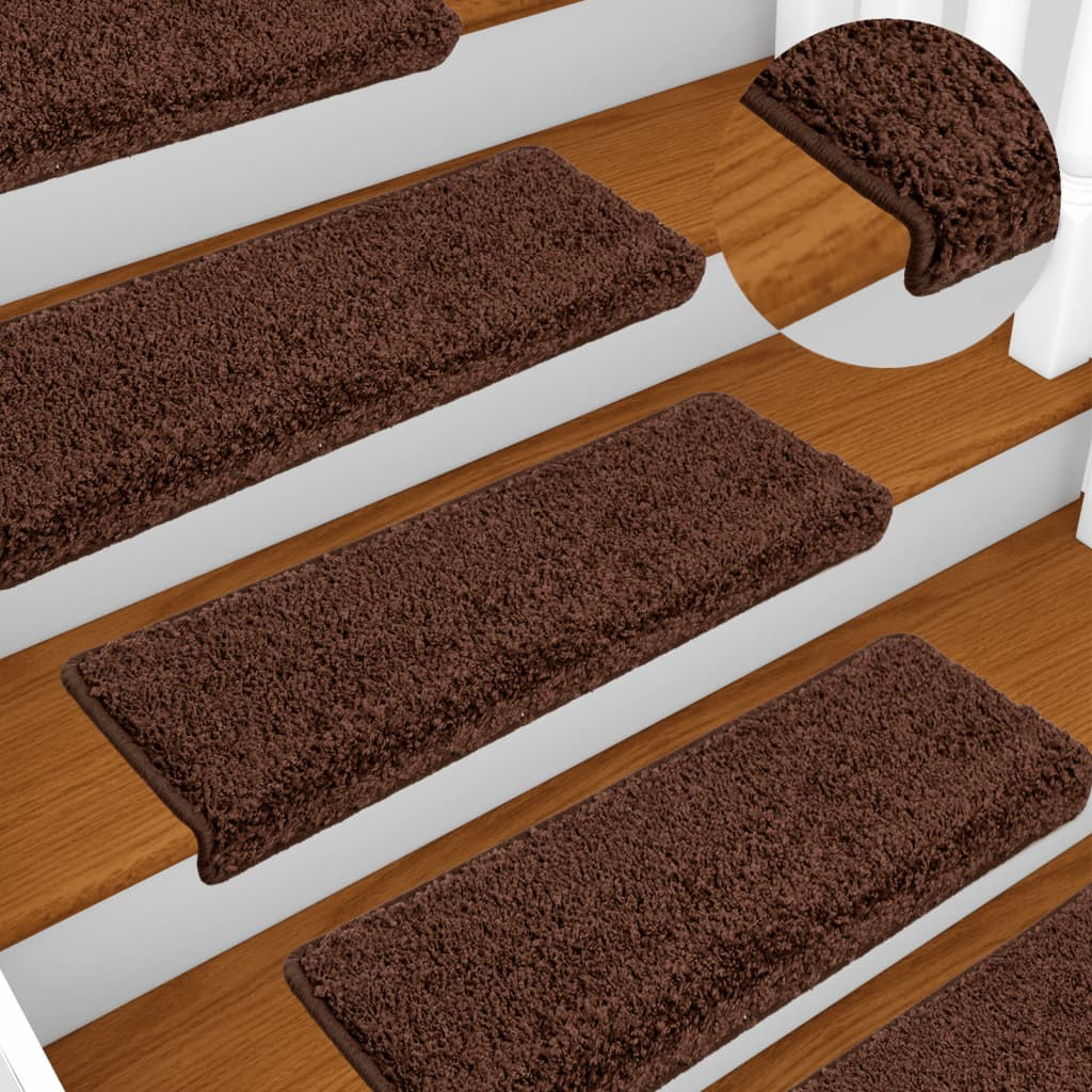 vidaXL Stufenmatten 10 Stk. 65x21x4 cm Braun Rechteckiger Rand