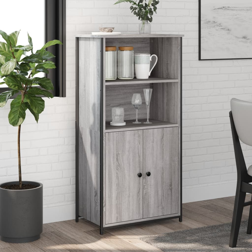vidaXL Highboard Grau Sonoma 62x36x121,5 cm Holzwerkstoff
