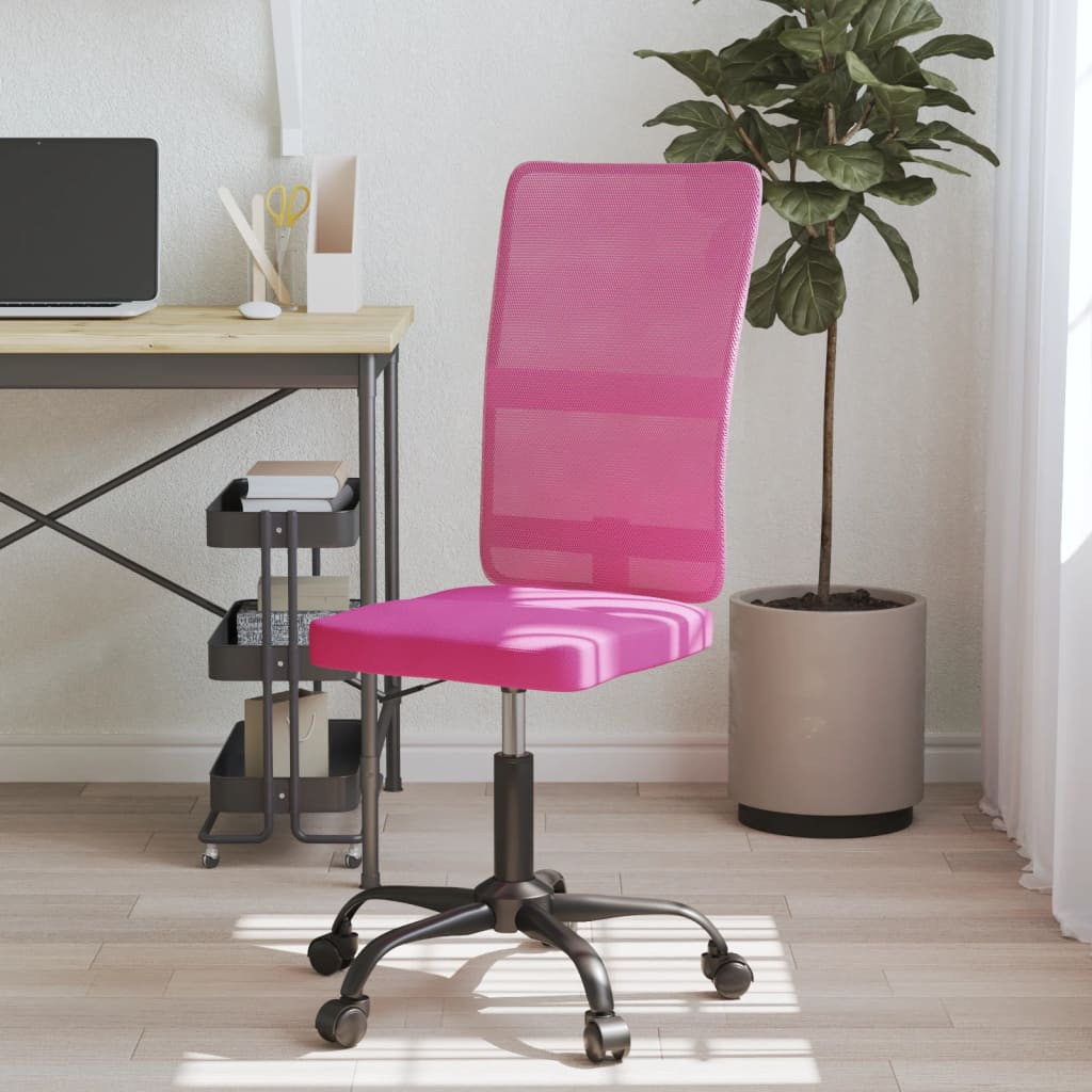 vidaXL Bürostuhl Höhenverstellbar Rosa Netzstoff