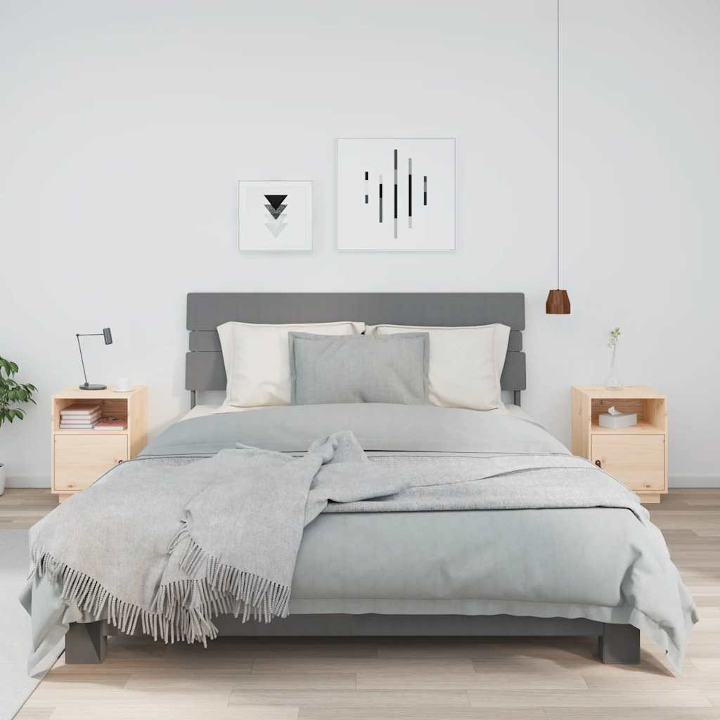 vidaXL Nachttische 2 Stk. 40x34x55 cm Massivholz Kiefer