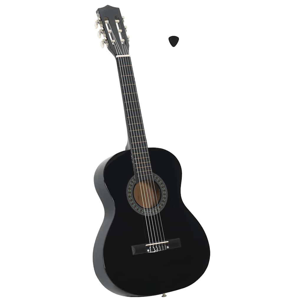 vidaXL Klassikgitarre für Anfänger und Kinder Schwarz 3/4 36"