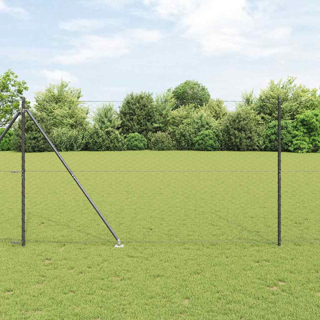 vidaXL Sechseckzaun mit Pfosten 50 x 1,6 m PVC-beschichteter Stahl