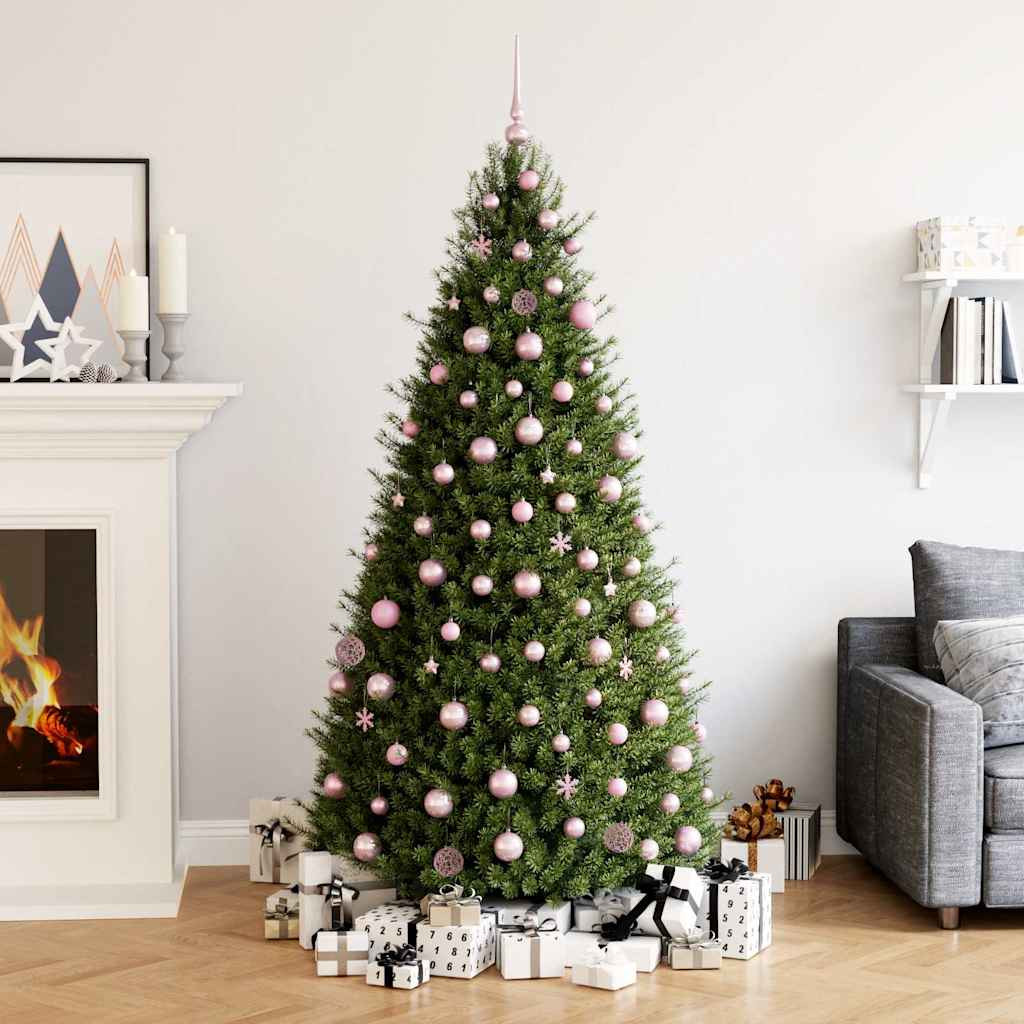 vidaXL 111-tlg. Weihnachtskugel-Set Rosa Polystyrol