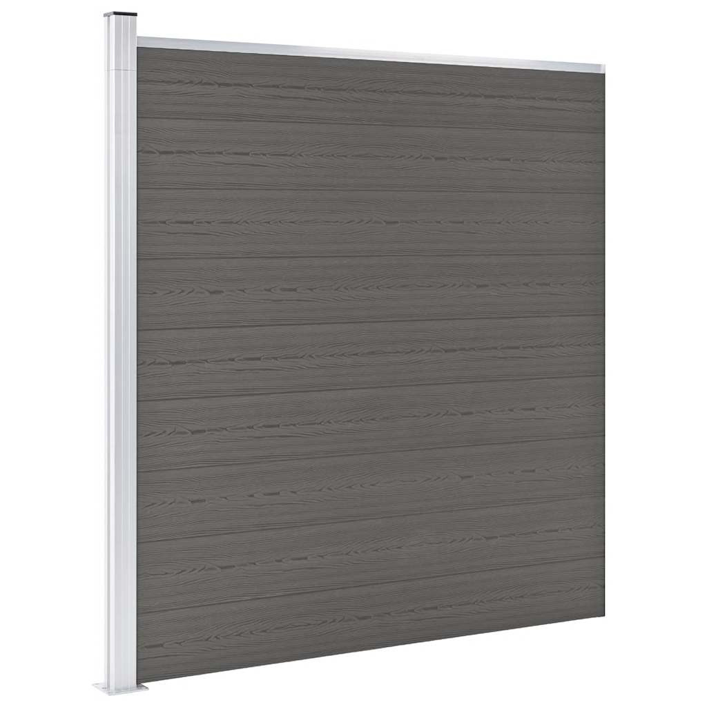 vidaXL Gartenzaun WPC 175x186 cm Grau