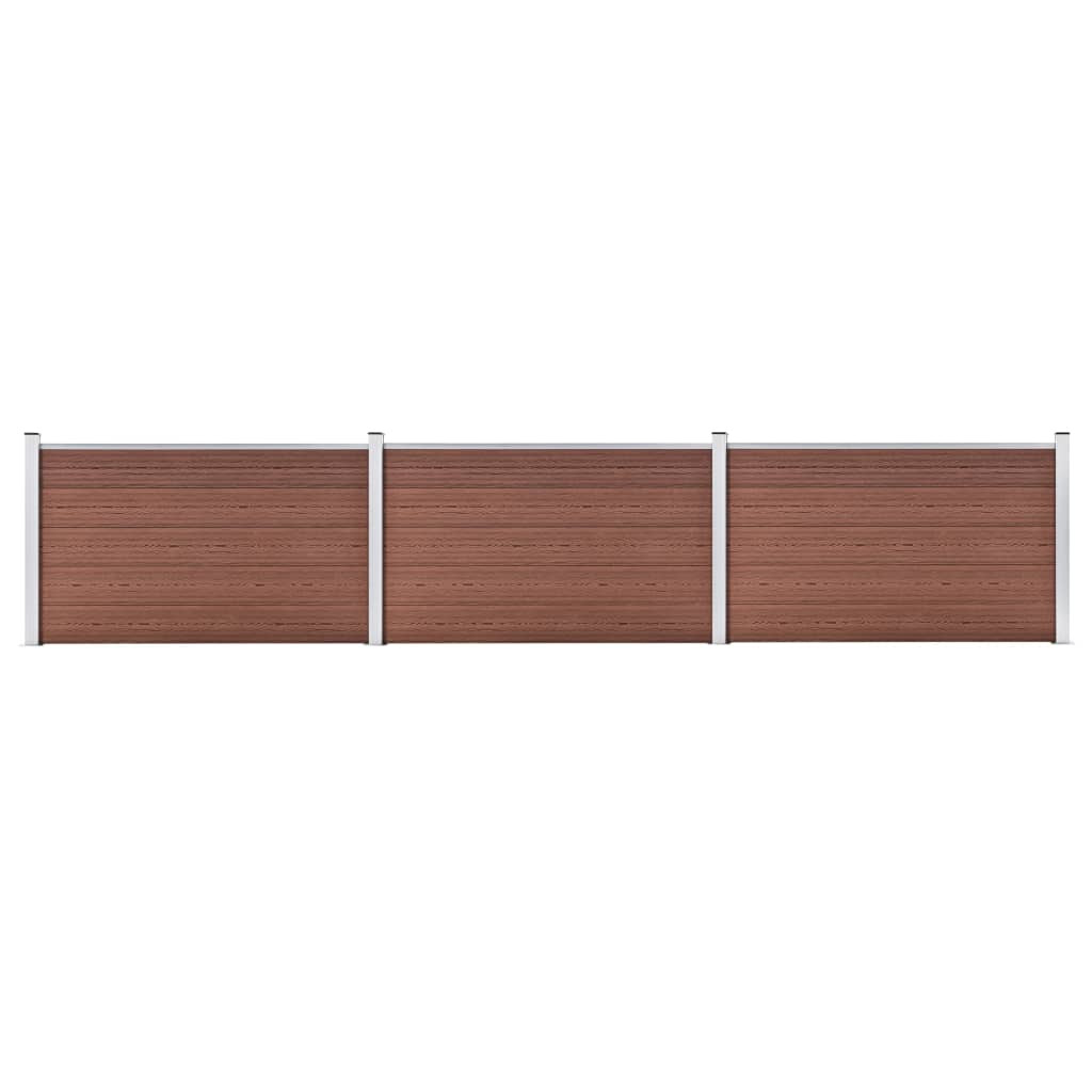vidaXL Gartenzaun WPC 526x106 cm Braun