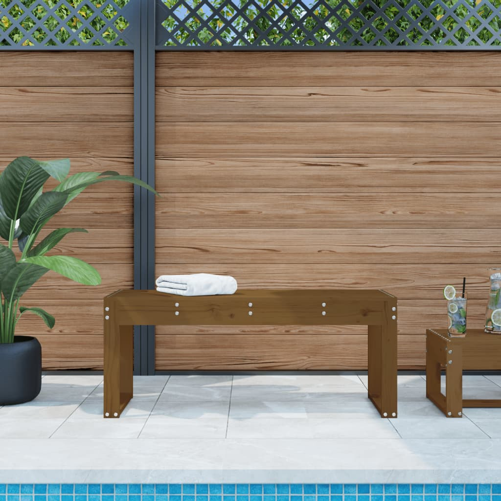 vidaXL Gartenbank Honigbraun 110x38x45 cm Massivholz Kiefer
