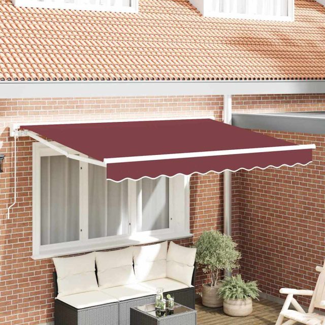 vidaXL Markisenrahmen Bordeauxrot 300 x 200 cm