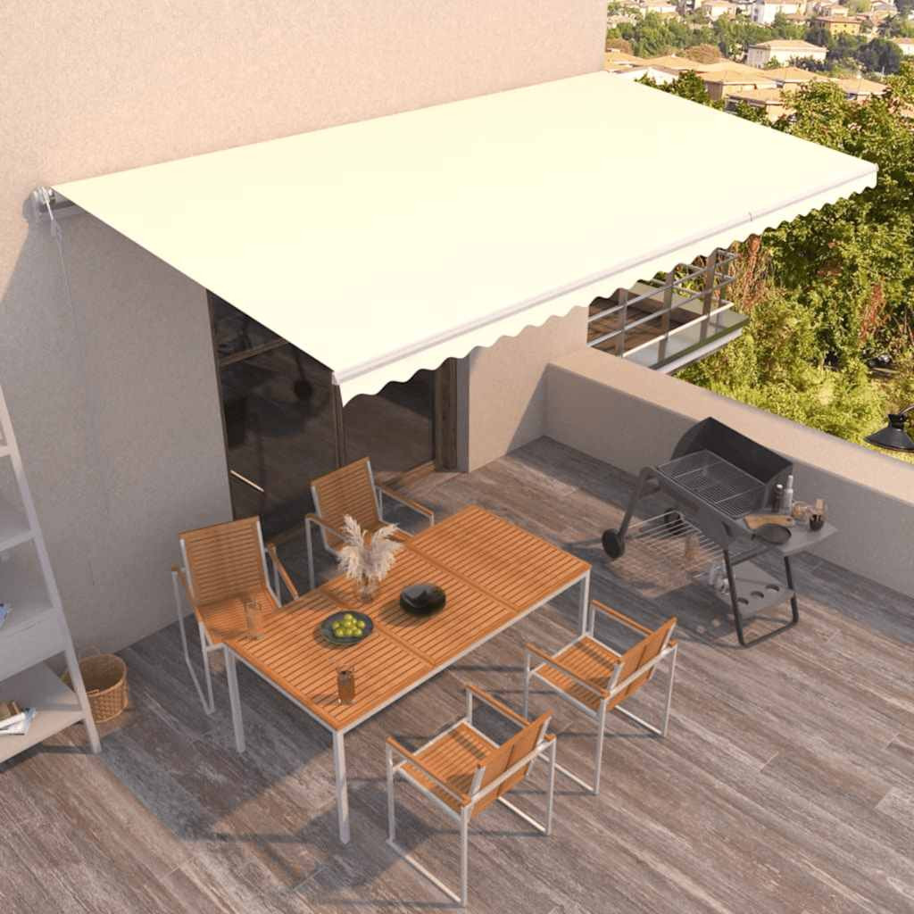 vidaXL Markise Automatisch Einziehbar 600x350 cm Creme