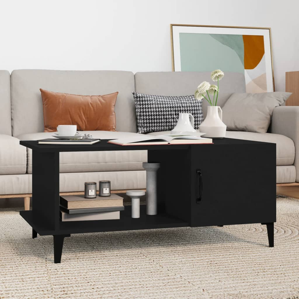 vidaXL Couchtisch Schwarz 90x50x40 cm Holzwerkstoff