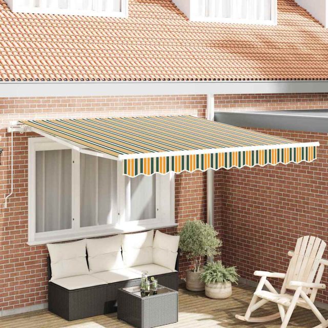 vidaXL Ausziehbare Markise Mehrfarbig 350 x 250 cm