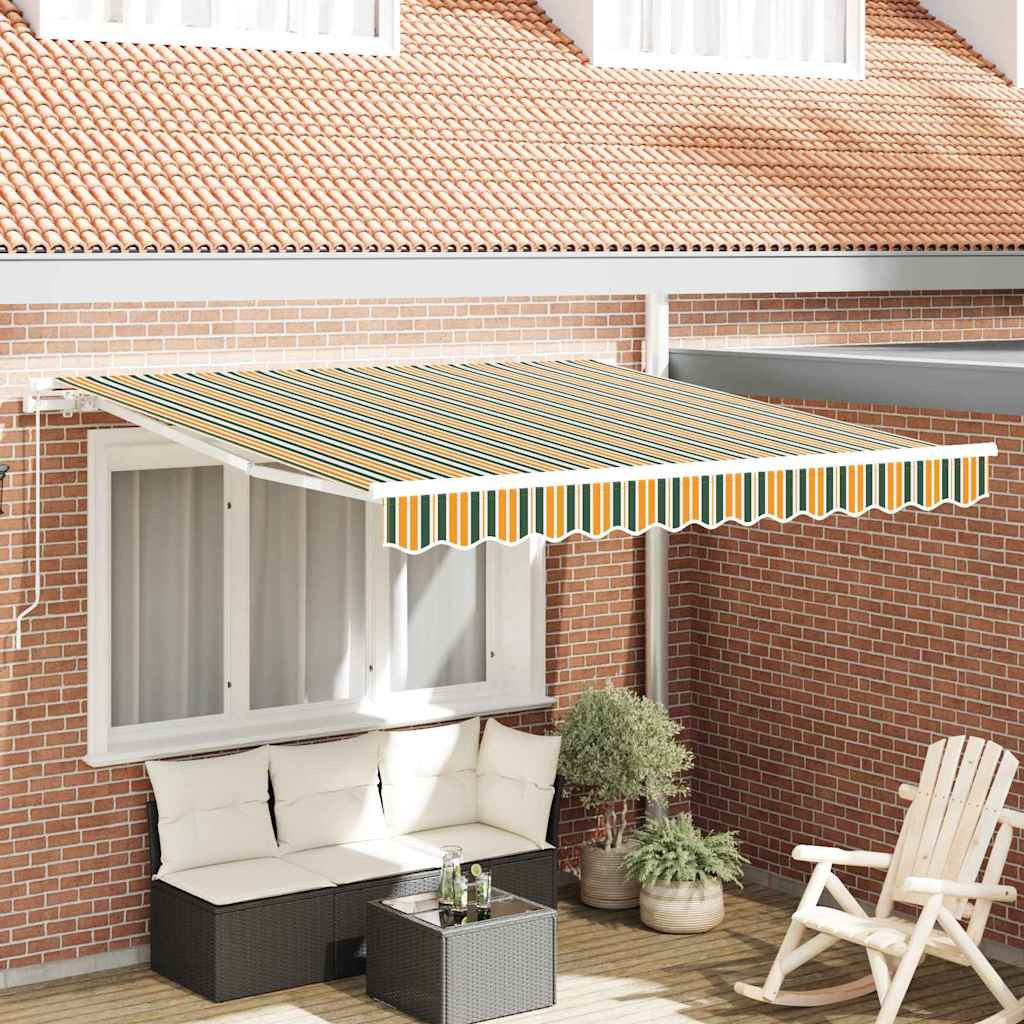 vidaXL Ausziehbare Markise Mehrfarbig 350 x 250 cm