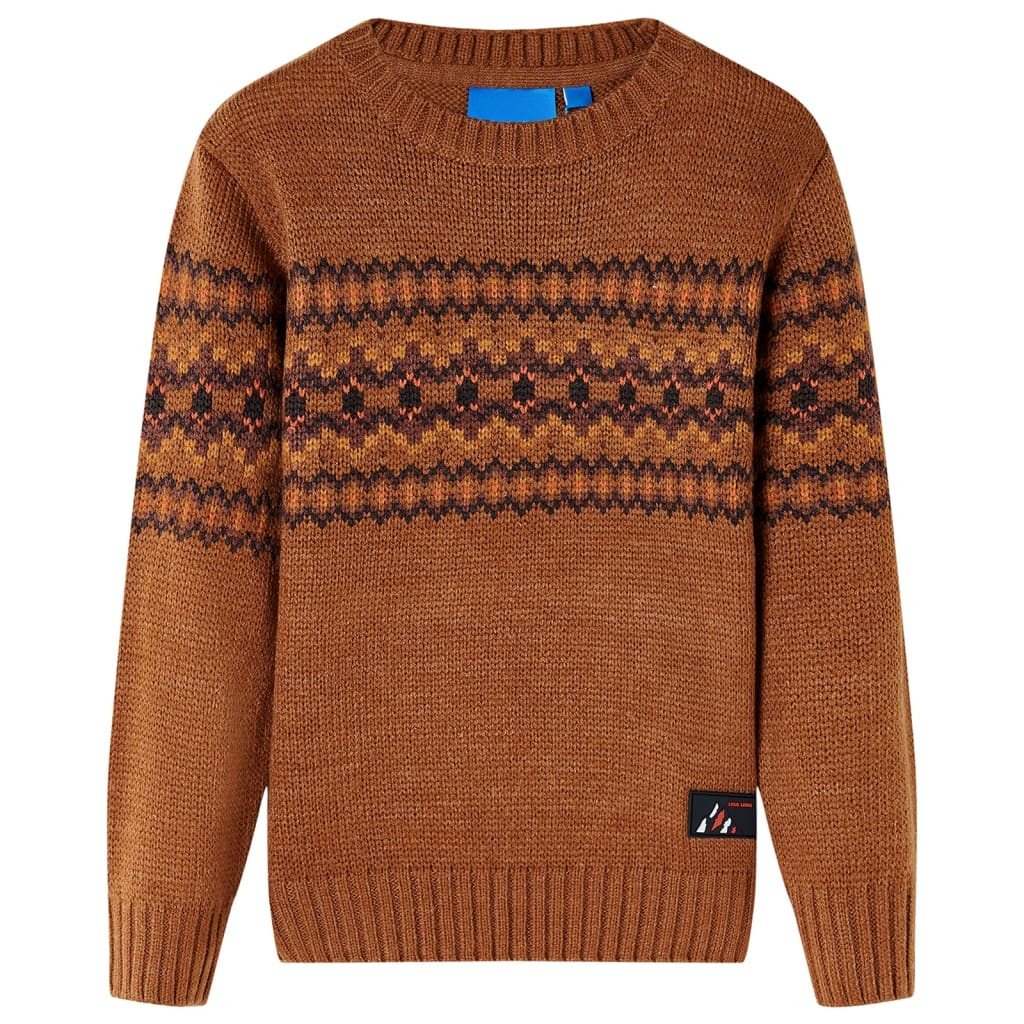 Kinderpullover Gestrickt Cognac 116
