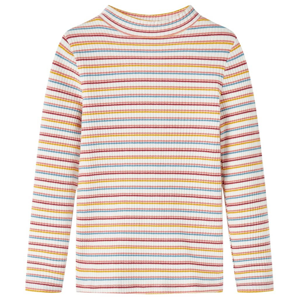 Kinder-Langarmshirt Halbrollkragen Ecru 128