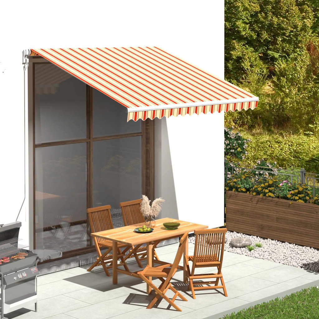 vidaXL Ersatzstoff für Markise Gelb und Orange 3x2,5 m Polyester
