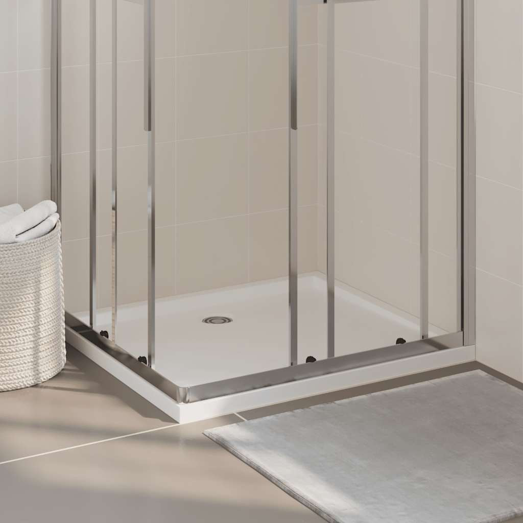 vidaXL Duschtasse ABS Rechteckig Weiß 80x90 cm