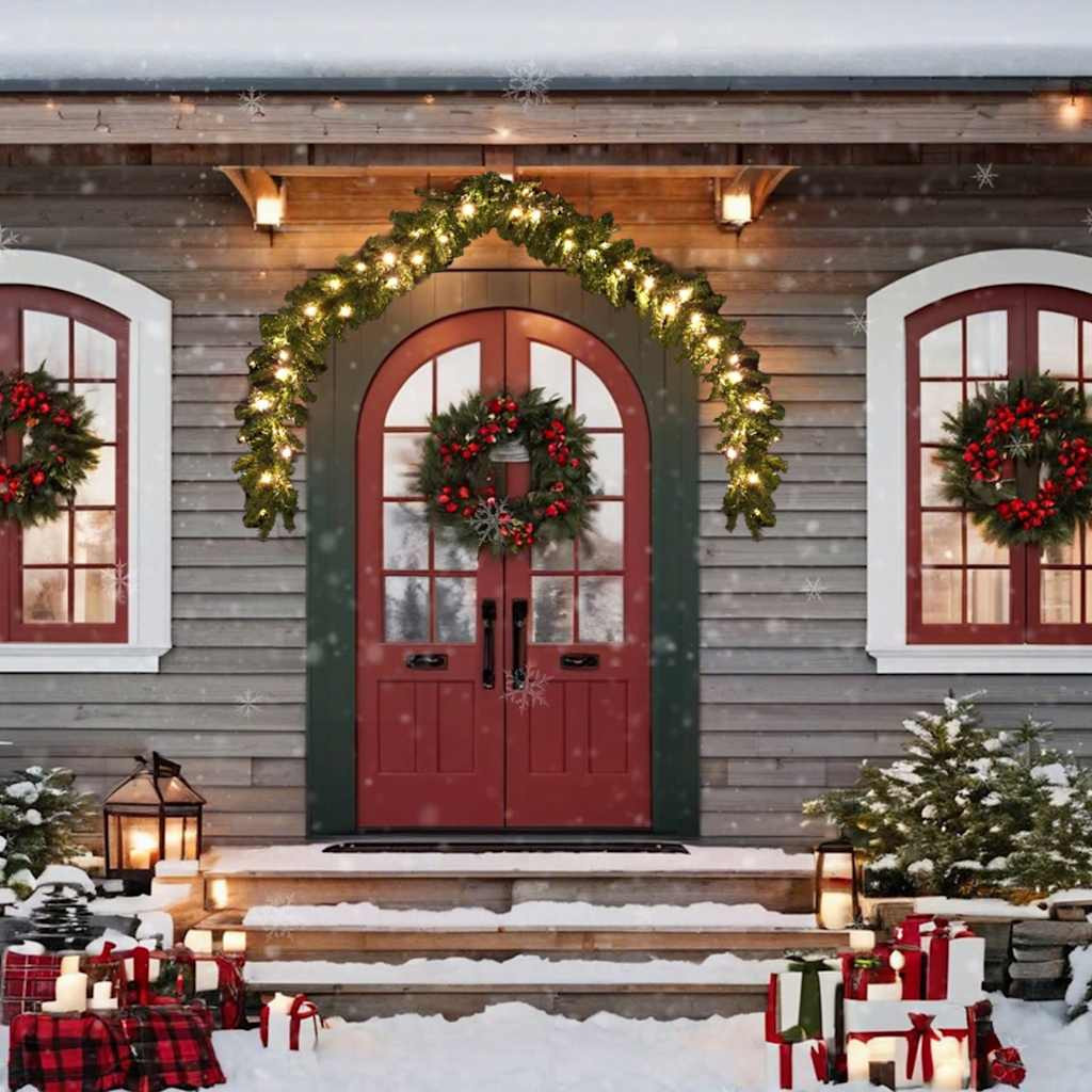 vidaXL Weihnachtsgirlande mit LED-Lichtern 10 m