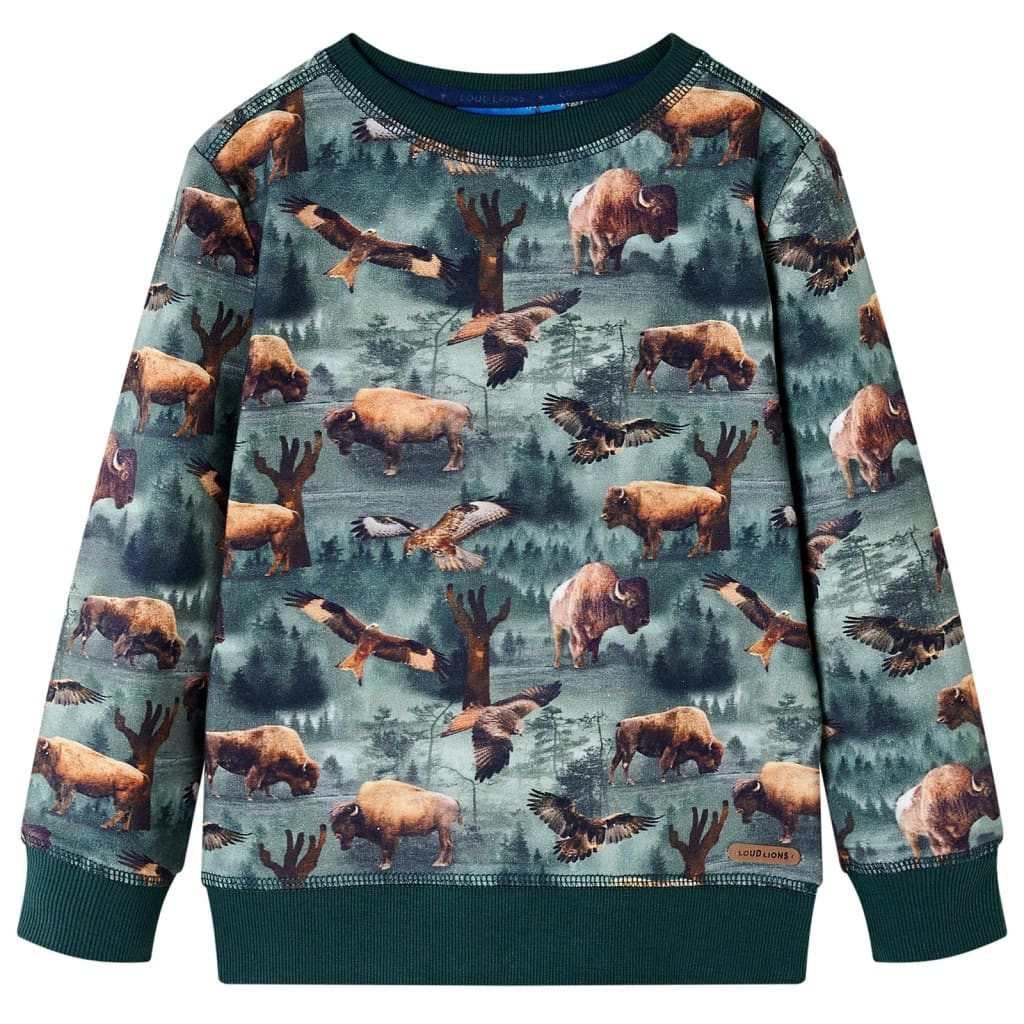 Kinder-Sweatshirt Dunkelgrün 104