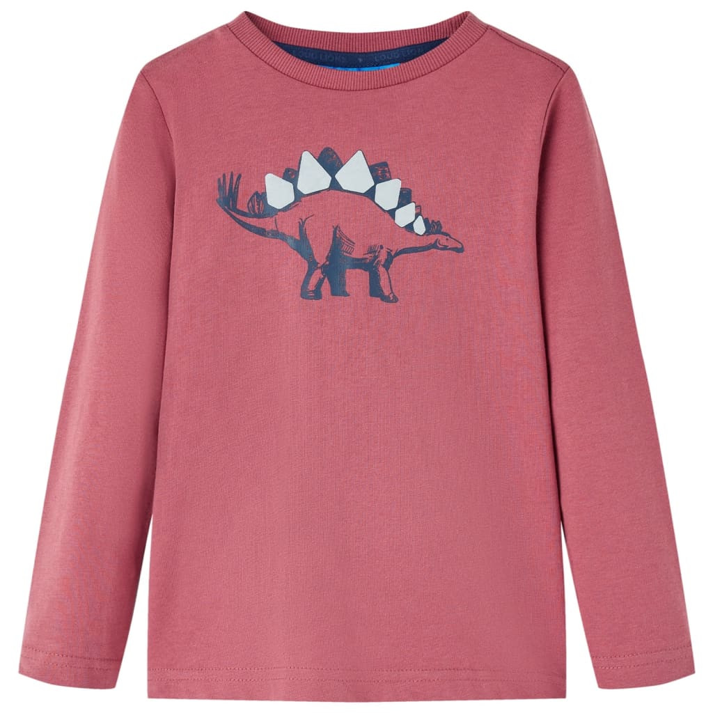 Kinder-Langarmshirt Dunkelrot 116
