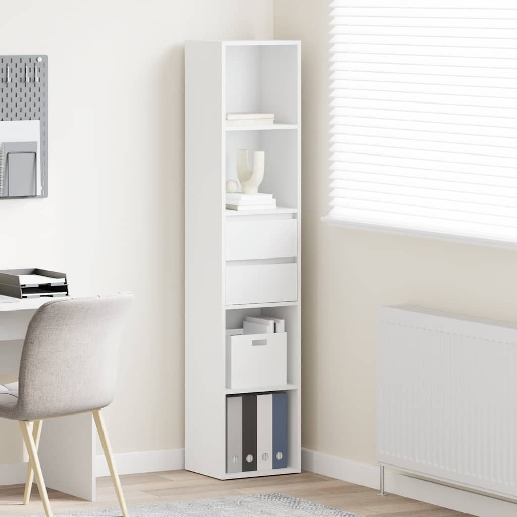 vidaXL Bücherregal Weiß 36x30x171 cm Holzwerkstoff